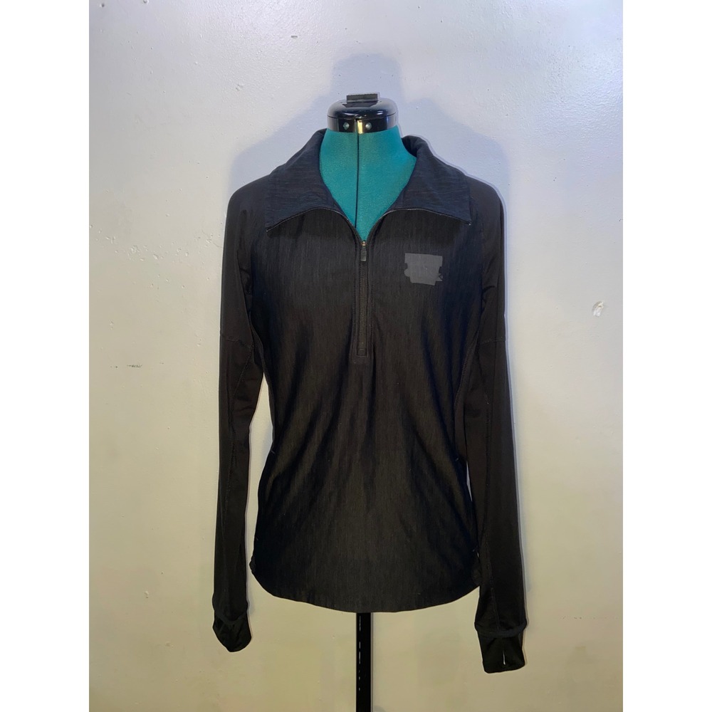 Adidas Climalite Womens Black Quarter Zip Pullover Long Sleeve Athletic Sporty M